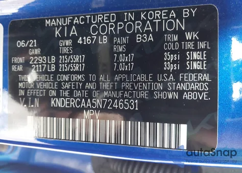 2022 Kia Seltos Ex from USA, damaged, VIN KNDERCAA5N7246531